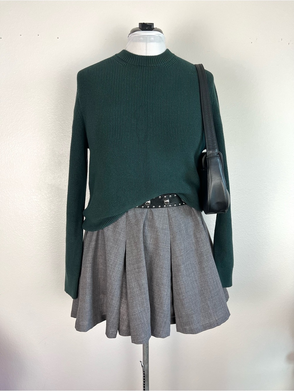 Dockers Dark Green Ribbed Crew Neck Sweater